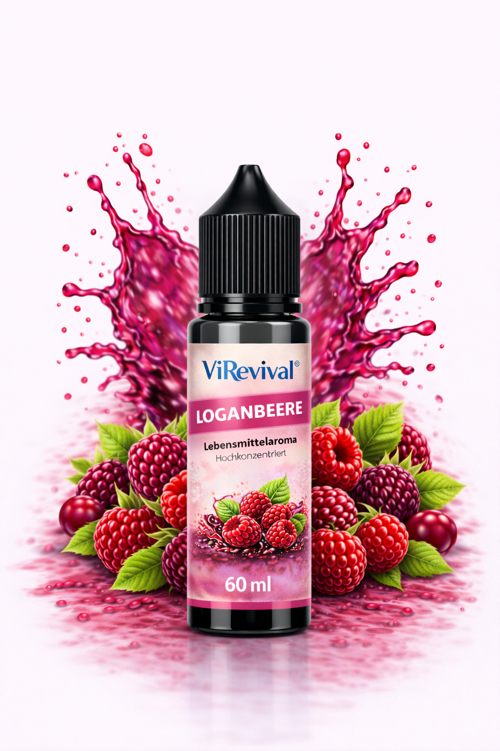 ViRevival Loganbeere Aroma – Hochkonzentriertes Lebensmittelaroma zum Backen, Desserts & Getränke – 10ml