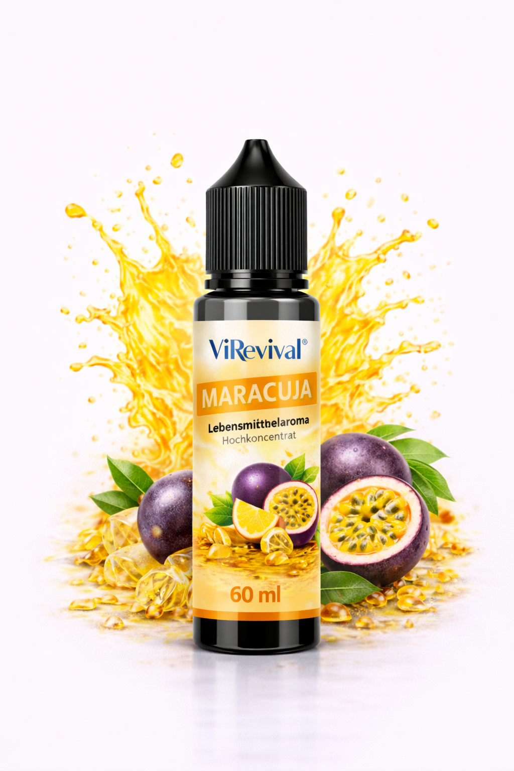 ViRevival Maracuja Aroma – Hochkonzentriertes Lebensmittelaroma zum Backen, Desserts & Getränke – 10ml