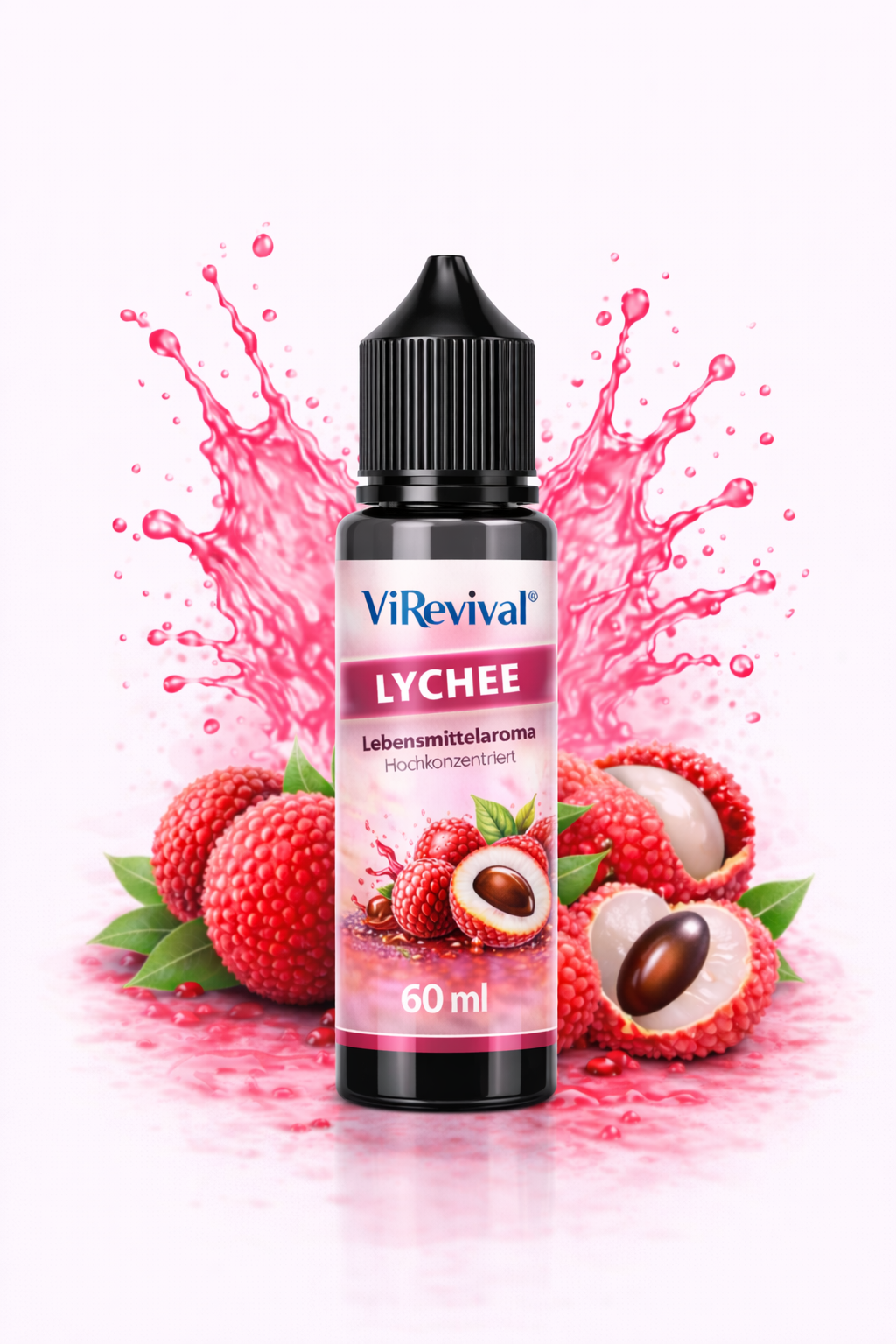 ViRevival Lychee Aroma – Hochkonzentriertes Lebensmittelaroma zum Backen, Desserts & Getränke – 10ml