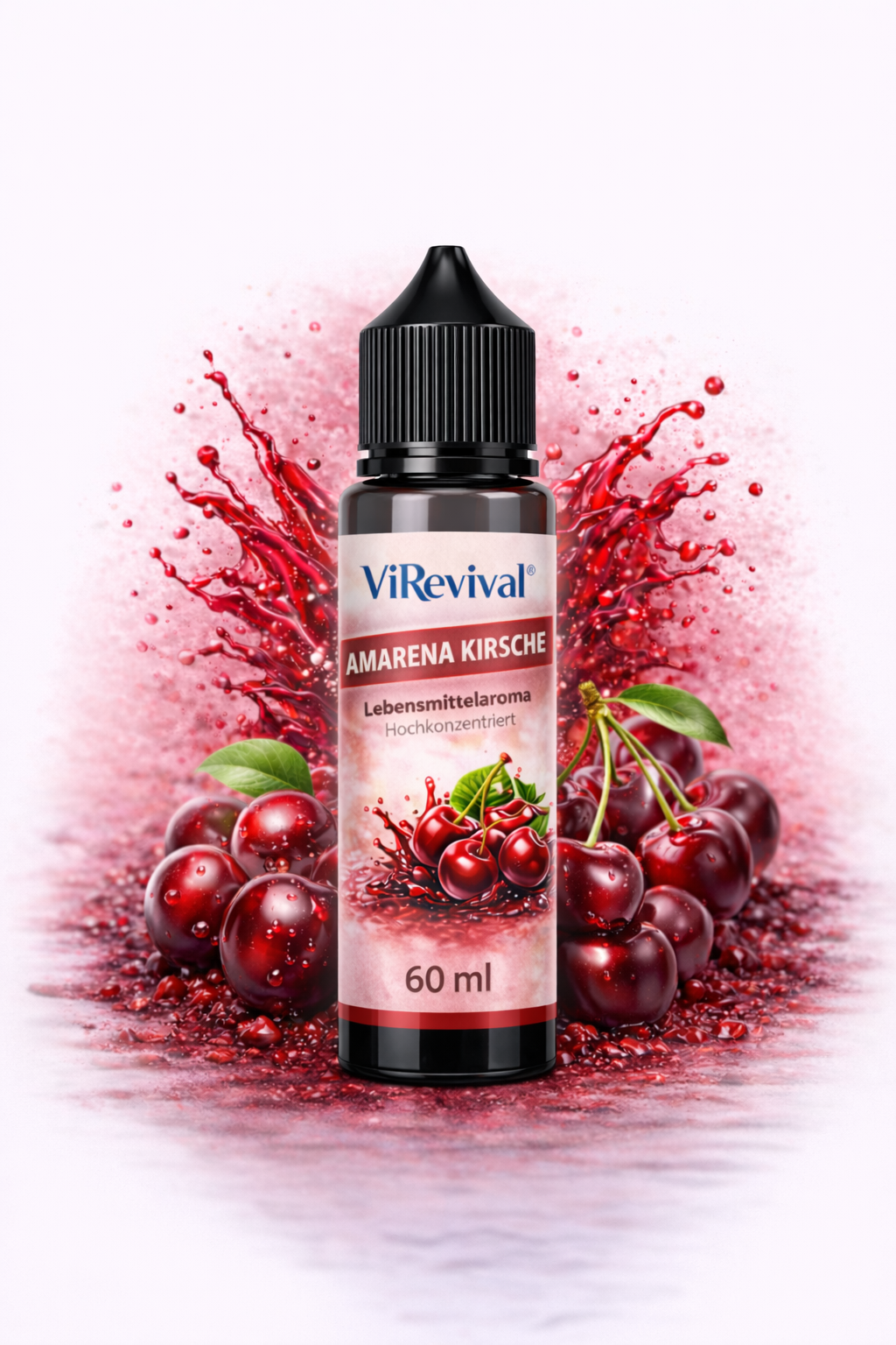 ViRevival Amarena Kirsche Aroma – Hochkonzentriertes Lebensmittelaroma zum Backen, Desserts & Getränke – 10ml
