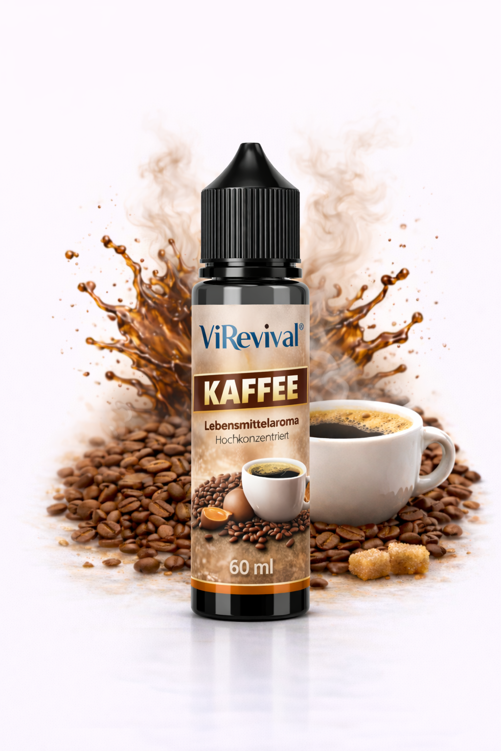 ViRevival Kaffee Aroma – Hochkonzentriertes Lebensmittelaroma zum Backen, Desserts & Getränke – 10ml