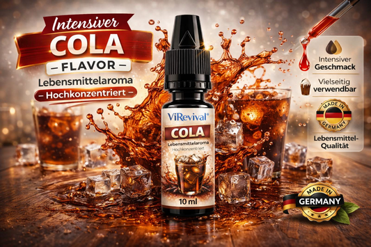 ViRevival Cola Aroma – Hochkonzentriertes Lebensmittelaroma zum Backen, Desserts & Getränke – 10ml