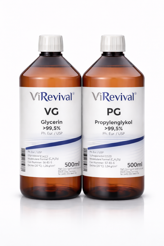 ViRevival Propylenglykol & Glycerin Set – PG VG Bundle 2x 500ml – >99,5% Ph. Eur. / USP