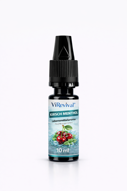 ViRevival Kirsch Menthol Aroma – Hochkonzentriertes Lebensmittelaroma zum Backen, Desserts & Getränke – 10ml