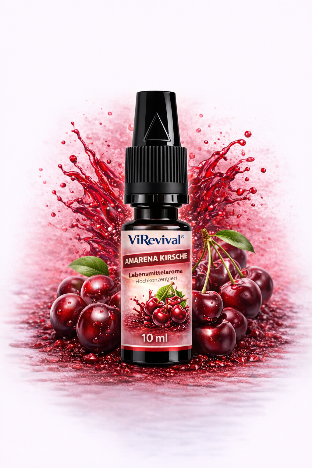 ViRevival Amarena Kirsche Aroma – Hochkonzentriertes Lebensmittelaroma zum Backen, Desserts & Getränke – 10ml