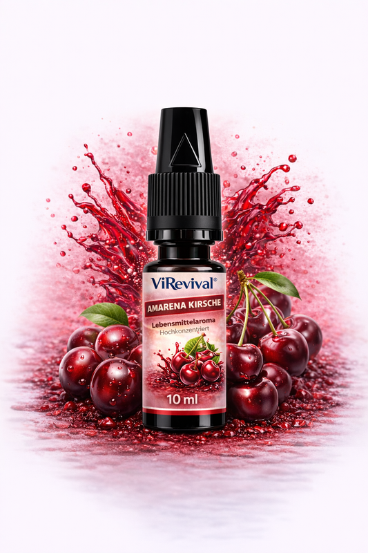 ViRevival Amarena Kirsche Aroma – Hochkonzentriertes Lebensmittelaroma zum Backen, Desserts & Getränke – 10ml
