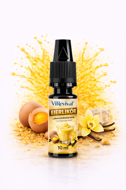 ViRevival Eierlikör Aroma – Hochkonzentriertes Lebensmittelaroma zum Backen, Desserts & Getränke – 10ml