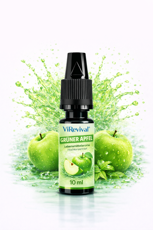 ViRevival Grüner Apfel Aroma – Hochkonzentriertes Lebensmittelaroma zum Backen, Desserts & Getränke – 10ml