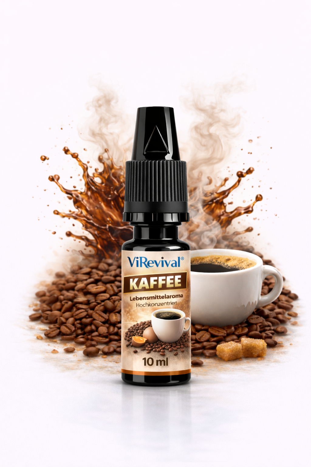 ViRevival Kaffee Aroma – Hochkonzentriertes Lebensmittelaroma zum Backen, Desserts & Getränke – 10ml