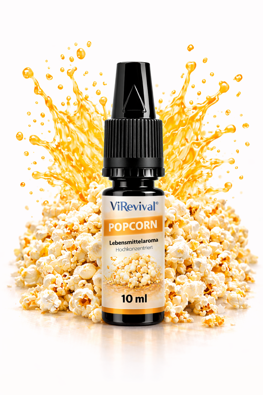ViRevival Popcorn Aroma – Hochkonzentriertes Lebensmittelaroma zum Backen, Desserts & Getränke – 10ml