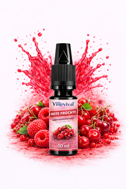 ViRevival Rote Früchte  Aroma – Hochkonzentriertes Lebensmittelaroma zum Backen, Desserts & Getränke – 10ml