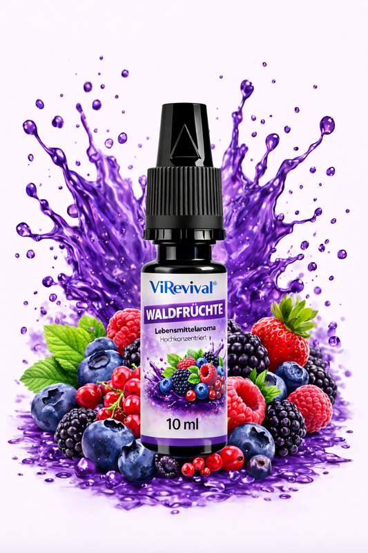 ViRevival Waldfrüchte Aroma – Hochkonzentriertes Lebensmittelaroma zum Backen, Desserts & Getränke – 10ml