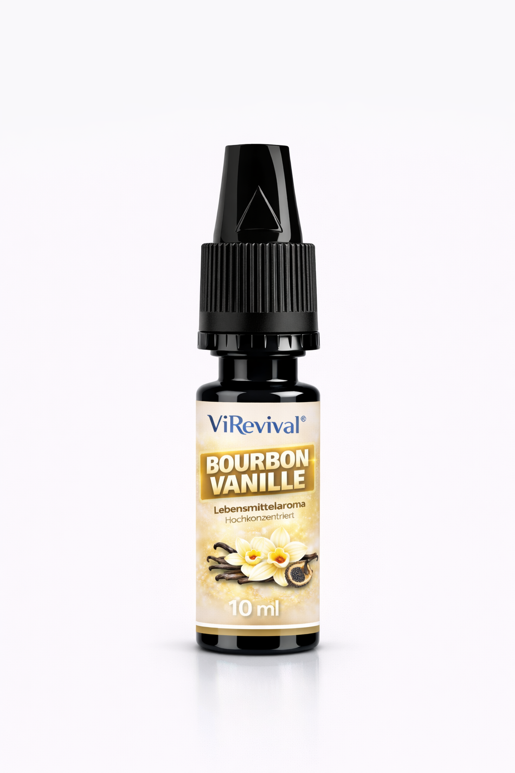 ViRevival Bourbon Vanille Aroma – Hochkonzentriertes Lebensmittelaroma zum Backen, Desserts & Getränke – 10ml