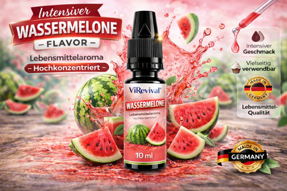 ViRevival Wassermelone Aroma – Hochkonzentriertes Lebensmittelaroma zum Backen, Desserts & Getränke – 10ml