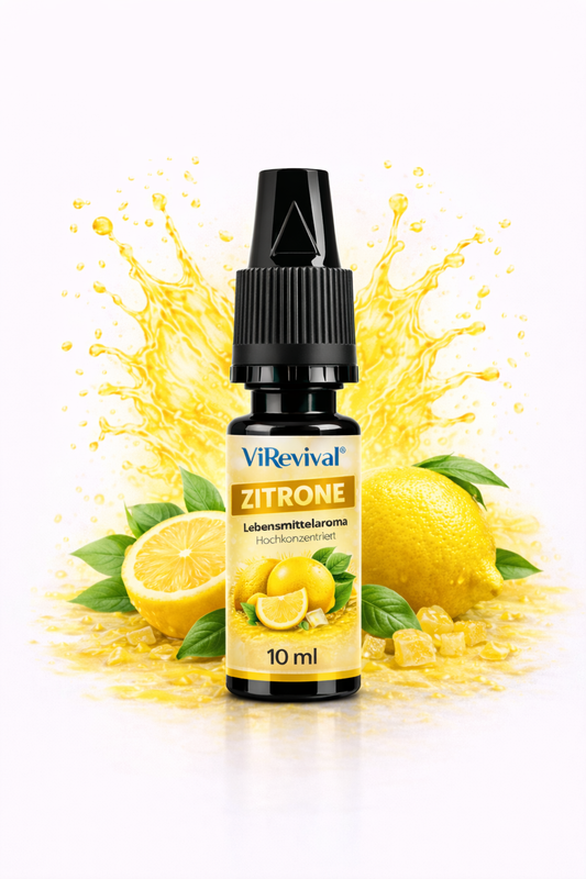 ViRevival Zitronen Aroma – Hochkonzentriertes Lebensmittelaroma zum Backen, Desserts & Getränke – 10ml