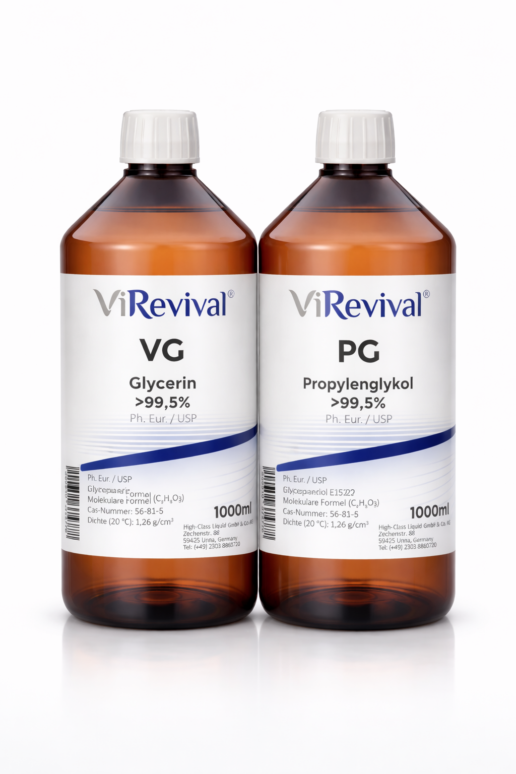 ViRevival Propylenglykol & Glycerin Set – PG VG Bundle 2x 1000ml – >99,5% Ph. Eur. / USP