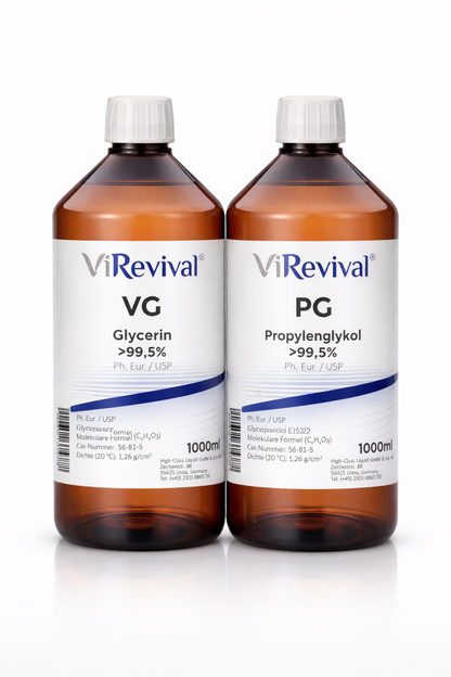 ViRevival Propylenglykol & Glycerin Set – PG VG Bundle 2x 1000ml – >99,5% Ph. Eur. / USP