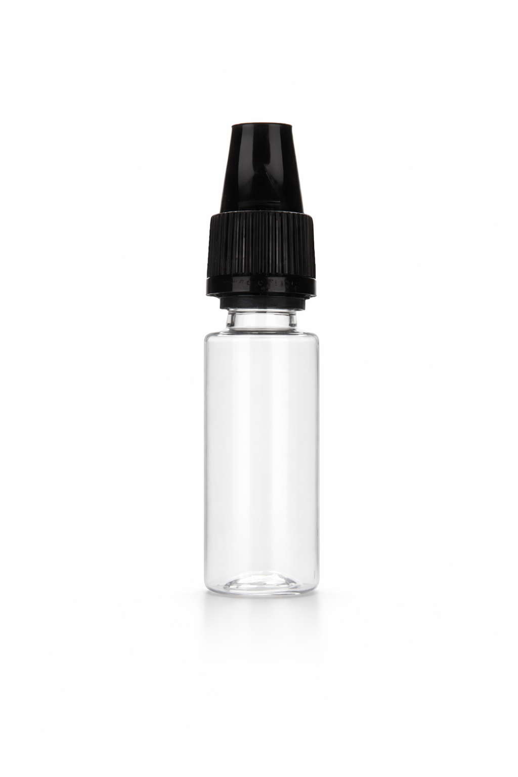 PET E-Liquid Flasche 10 ml Schwarz transparent mit Tropfverschluss CRC 14 mm