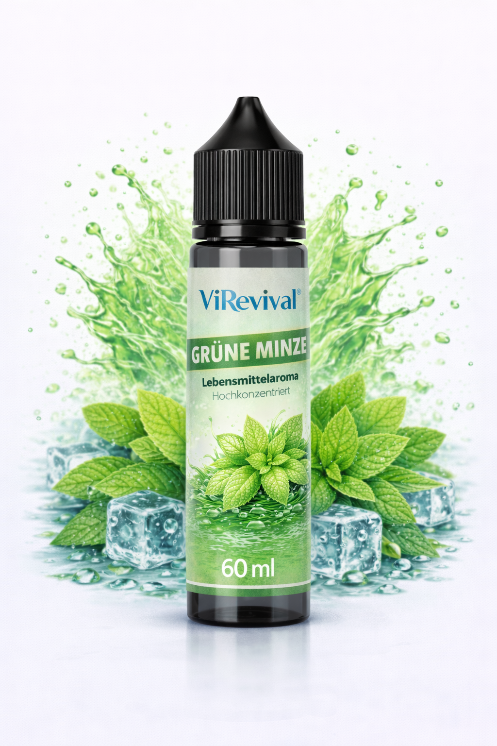 ViRevival  Grüne Minze Aroma – Hochkonzentriertes Lebensmittelaroma zum Backen, Desserts & Getränke – 10ml