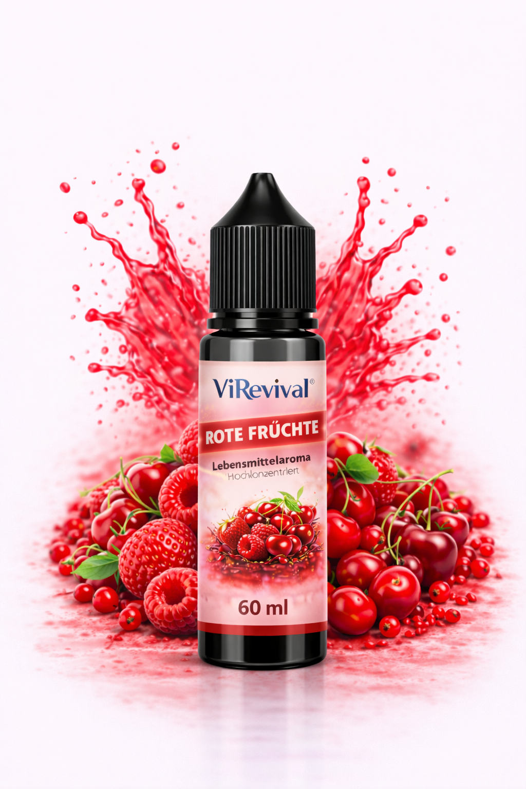 ViRevival Rote Früchte  Aroma – Hochkonzentriertes Lebensmittelaroma zum Backen, Desserts & Getränke – 10ml