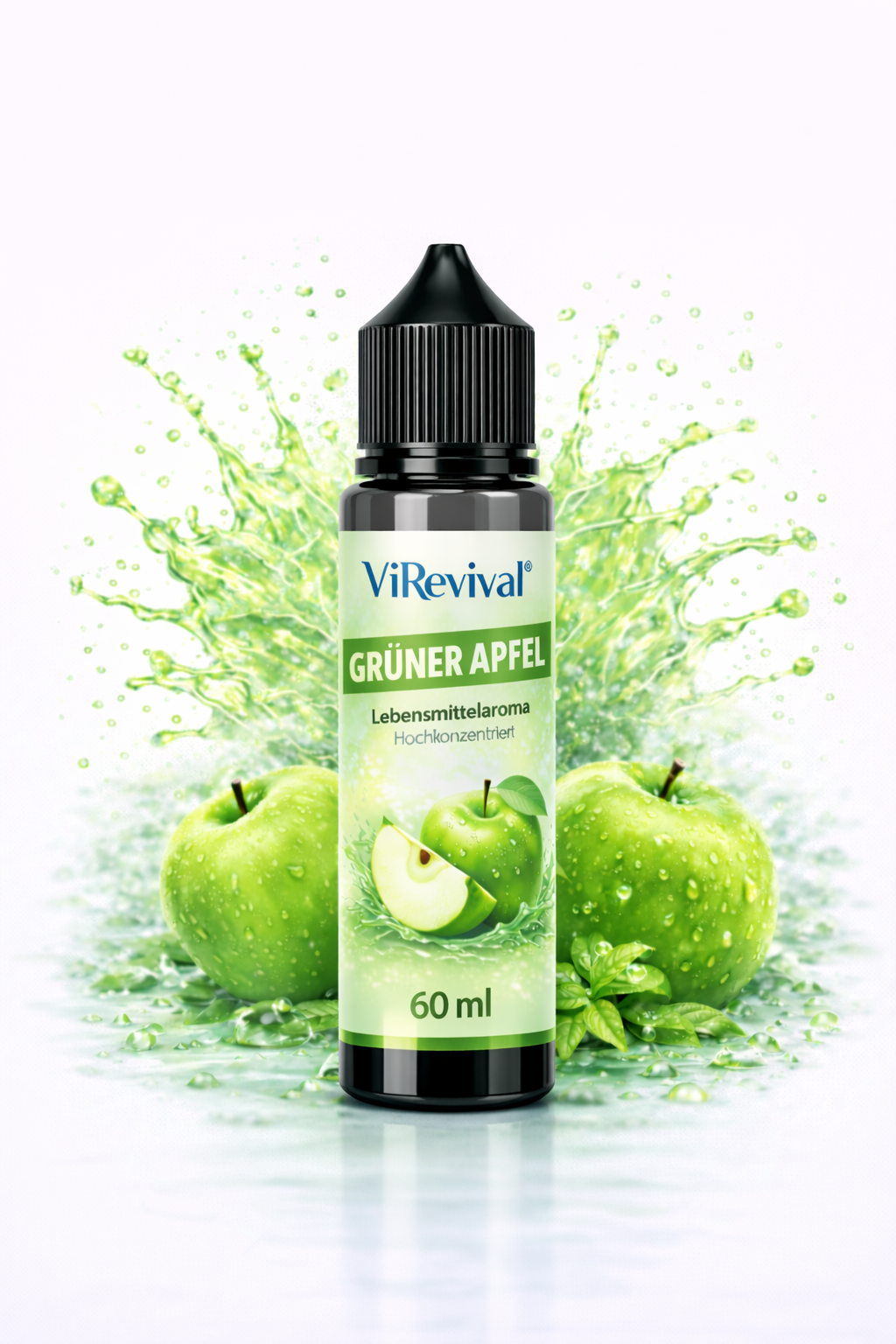 ViRevival Grüner Apfel Aroma – Hochkonzentriertes Lebensmittelaroma zum Backen, Desserts & Getränke – 10ml