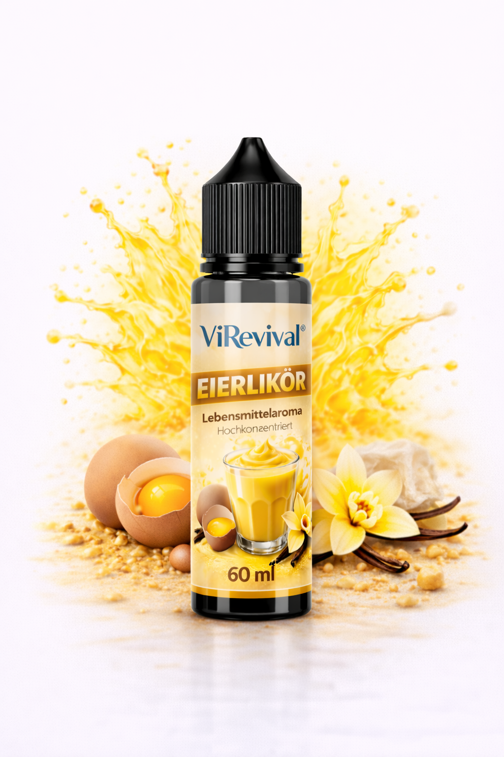 ViRevival Eierlikör Aroma – Hochkonzentriertes Lebensmittelaroma zum Backen, Desserts & Getränke – 10ml