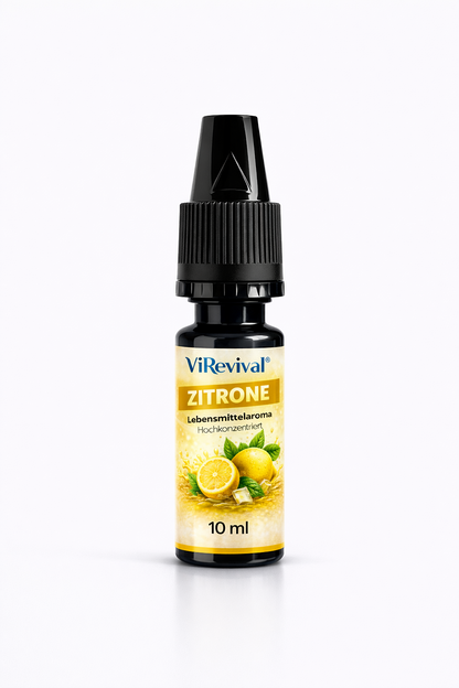 ViRevival Zitronen Aroma – Hochkonzentriertes Lebensmittelaroma zum Backen, Desserts & Getränke – 10ml