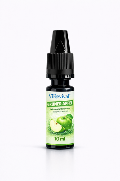 ViRevival Grüner Apfel Aroma – Hochkonzentriertes Lebensmittelaroma zum Backen, Desserts & Getränke – 10ml