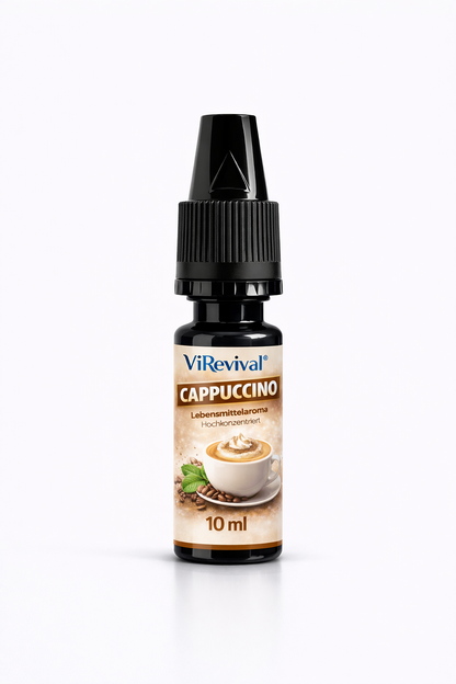 ViRevival Cappuccino Aroma – Hochkonzentriertes Lebensmittelaroma zum Backen, Desserts & Getränke – 10ml