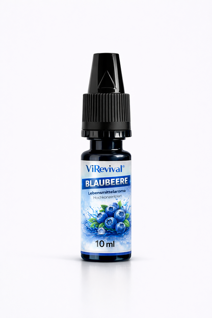 ViRevival Blaubeere Aroma – Hochkonzentriertes Lebensmittelaroma zum Backen, Desserts & Getränke – 10ml