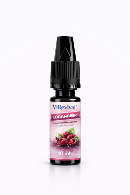 ViRevival Loganbeere Aroma – Hochkonzentriertes Lebensmittelaroma zum Backen, Desserts & Getränke – 10ml