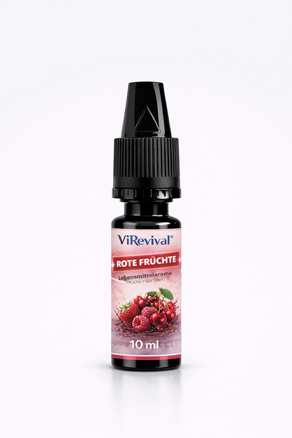 ViRevival Rote Früchte  Aroma – Hochkonzentriertes Lebensmittelaroma zum Backen, Desserts & Getränke – 10ml