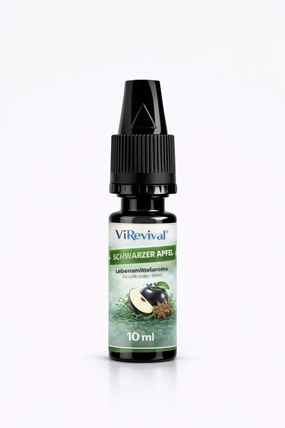 ViRevival Schwarzer Apfel Aroma – Hochkonzentriertes Lebensmittelaroma zum Backen, Desserts & Getränke – 10ml