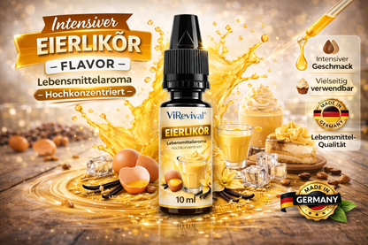 ViRevival Eierlikör Aroma – Hochkonzentriertes Lebensmittelaroma zum Backen, Desserts & Getränke – 10ml