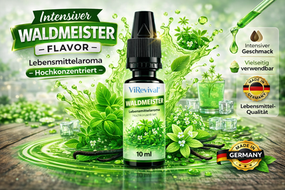ViRevival Waldmeister Aroma – Hochkonzentriertes Lebensmittelaroma zum Backen, Desserts & Getränke – 10ml