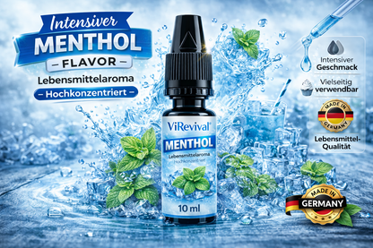 ViRevival Menthol Aroma – Hochkonzentriertes Lebensmittelaroma zum Backen, Desserts & Getränke – 10ml