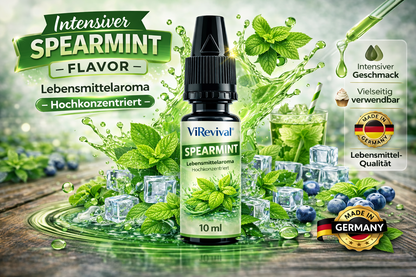 ViRevival Spearmint Aroma – Hochkonzentriertes Lebensmittelaroma zum Backen, Desserts & Getränke – 10ml