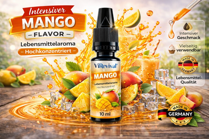 ViRevival Mango Aroma – Hochkonzentriertes Lebensmittelaroma zum Backen, Desserts & Getränke – 10ml