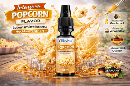 ViRevival Popcorn Aroma – Hochkonzentriertes Lebensmittelaroma zum Backen, Desserts & Getränke – 10ml