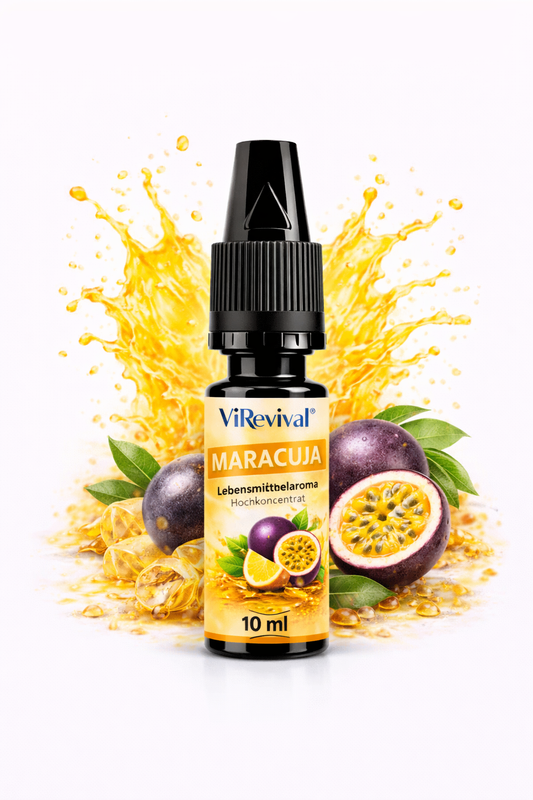 ViRevival Maracuja Aroma – Hochkonzentriertes Lebensmittelaroma zum Backen, Desserts & Getränke – 10ml
