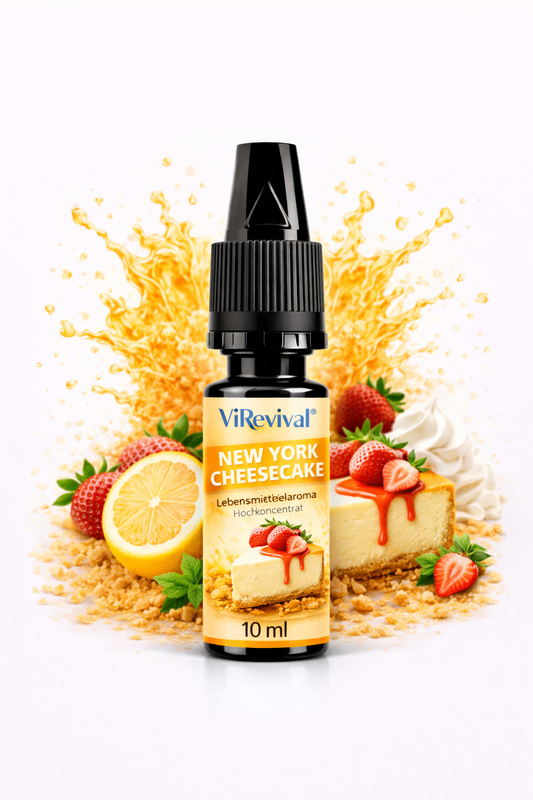 ViRevival New York Cheesecake Aroma – Hochkonzentriertes Lebensmittelaroma zum Backen, Desserts & Getränke – 10ml