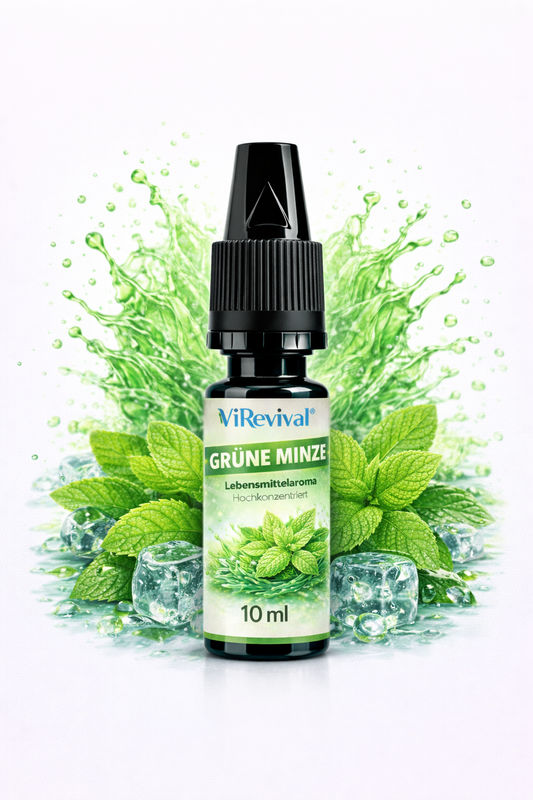 ViRevival  Grüne Minze Aroma – Hochkonzentriertes Lebensmittelaroma zum Backen, Desserts & Getränke – 10ml