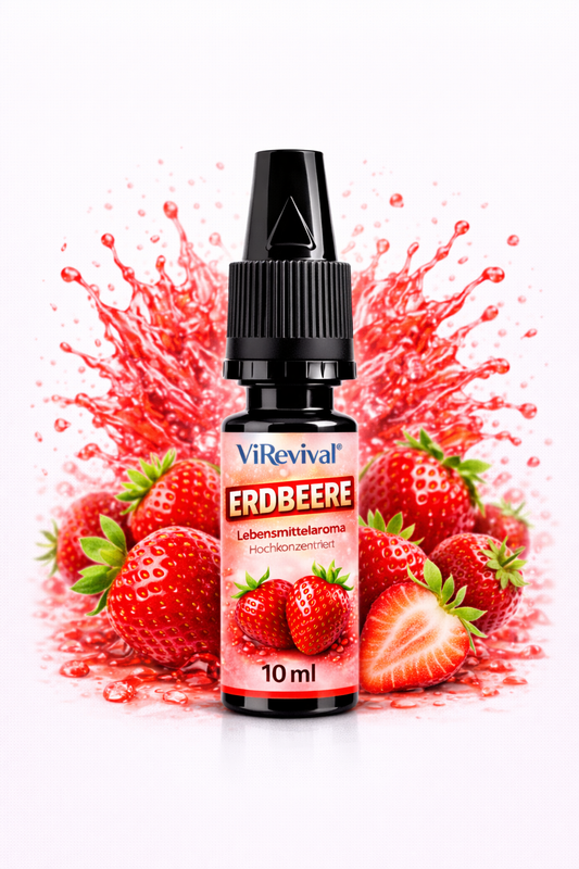 ViRevival Erdbeere Aroma – Hochkonzentriertes Lebensmittelaroma zum Backen, Desserts & Getränke – 10ml