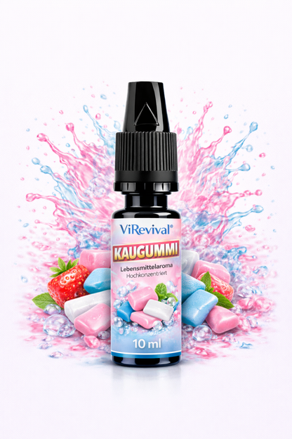 ViRevival Kaugummi Aroma – Hochkonzentriertes Lebensmittelaroma zum Backen, Desserts & Getränke – 10ml