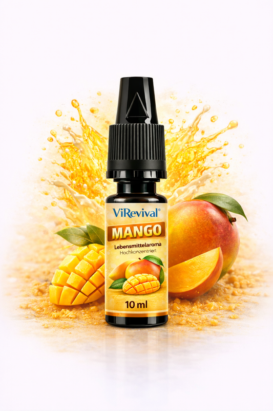 ViRevival Mango Aroma – Hochkonzentriertes Lebensmittelaroma zum Backen, Desserts & Getränke – 10ml